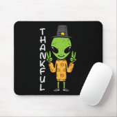 Thanksgiving Alien Dankbaar Funny Herfst Ruimte Ma Muismat (Met muis)