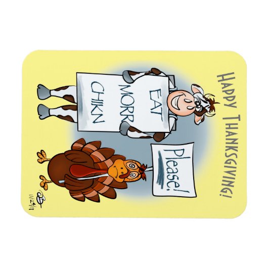 Thanksgiving alstublieft magneet (Horizontaal)