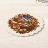 Thanksgiving/Amerikaans/Turkije/Herfst Kartonnen Onderzetters (Gekanteld)