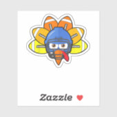 Thanksgiving Amerikaanse Football Jeugd Shirt, Tur Sticker (Vel)