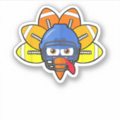 Thanksgiving Amerikaanse Football Jeugd Shirt, Tur Sticker (Voorkant)