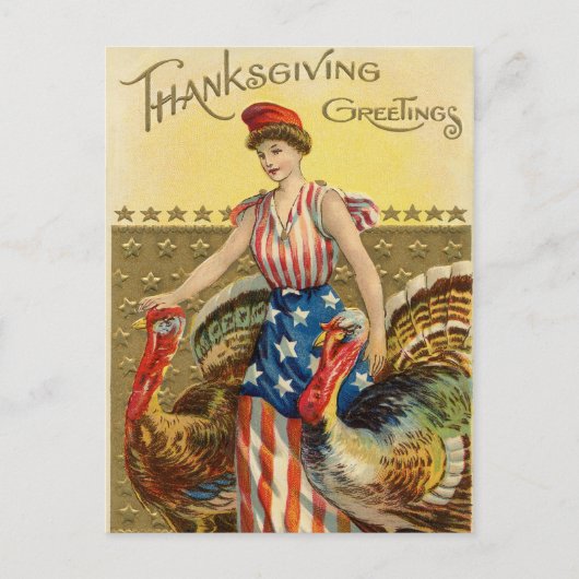 Thanksgiving Amerikaanse groet Feestdagenkaart (Voorkant)