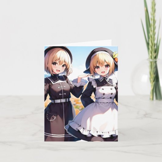 Thanksgiving Anime E - AI Feestdagen Kaart (Voorkant)