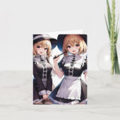 Thanksgiving Anime F - AI Feestdagen Kaart (Voorkant)