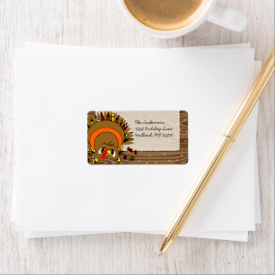 Thanksgiving Antiek Briefkaart van Vntage Font Etiket