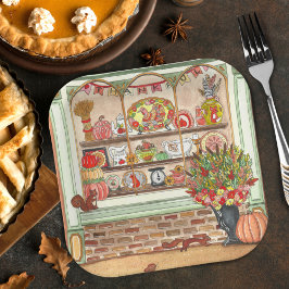 Thanksgiving Antiek winkel Papieren Bordje