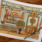 Thanksgiving Antiek winkel Papieren Bordje