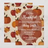 Thanksgiving Appels & Pompoenen Herfst Baby Shower Kaart (Voorkant / Achterkant)