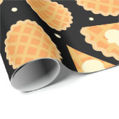 Thanksgiving appeltaart dessert voedsel met patroo cadeaupapier (Rol Hoek)