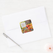 Thanksgiving Apple Basket Vierkante Sticker (Envelop)