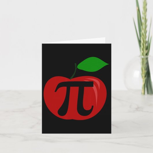 Thanksgiving Apple Pie Lover Funny Pi Day Wiskunde Kaart (Voorkant)