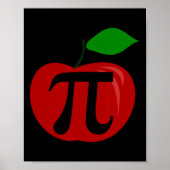 Thanksgiving Apple Pie Lover Funny Pi Day Wiskunde Poster (Voorkant)