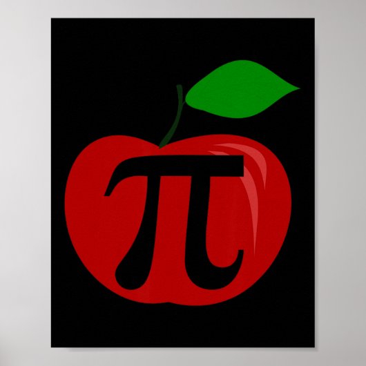 Thanksgiving Apple Pie Lover Funny Pi Day Wiskunde Poster (Voorkant)