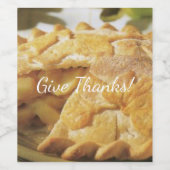 Thanksgiving Apple Pie Wijn Etiket (Enkel label)
