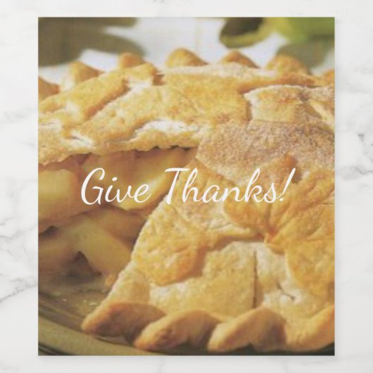 Thanksgiving Apple Pie Wijn Etiket (Enkel label)