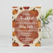 Thanksgiving Apples & Pumpkins Fall Baby Shower Kaart (Staand voorkant)