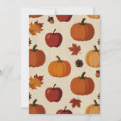 Thanksgiving Apples & Pumpkins Fall Baby Shower Kaart (Achterkant)