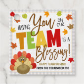 Thanksgiving appreciation Label (Voorkant)