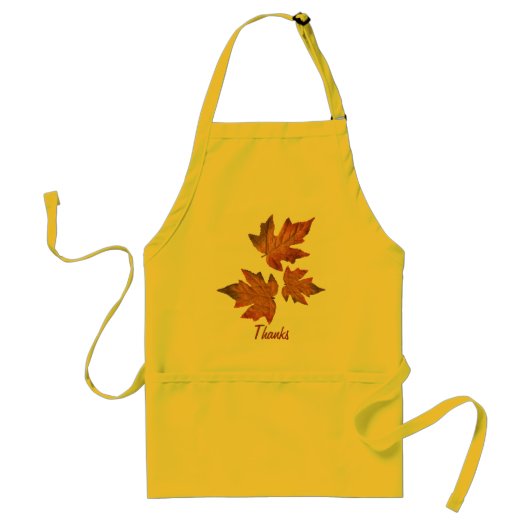 Thanksgiving Apron-geel Standaard Schort (Voorkant)