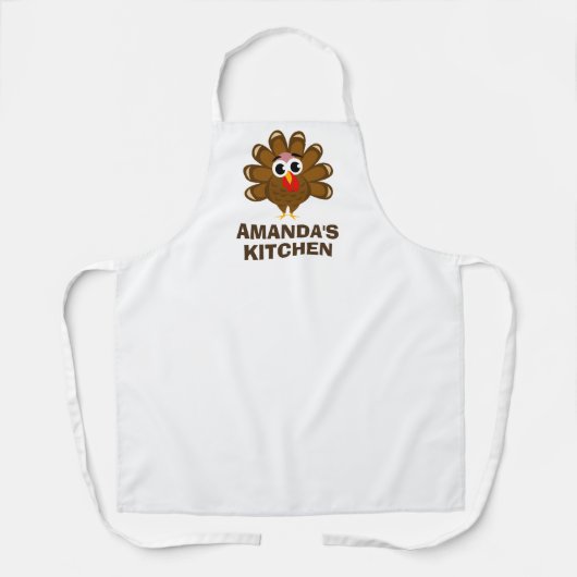 Thanksgiving apron met grappig afbeelding van de t schort (Voorkant)