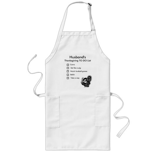 Thanksgiving Apron voor mannen Lang Schort (Voorkant)