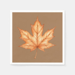 Thanksgiving Aquarel Herfstblad Servet