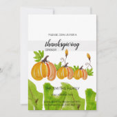 Thanksgiving-aquarel Pompoenen Kaart (Voorkant)