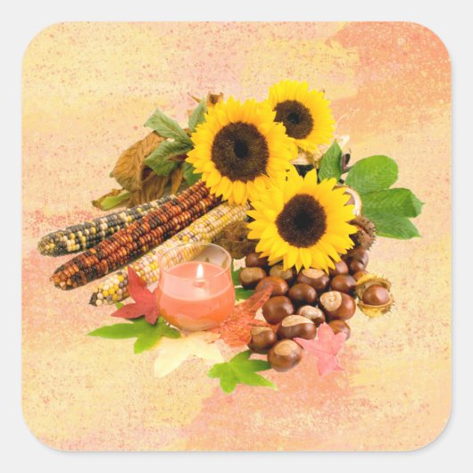 Thanksgiving Array 1-sticker Vierkante Sticker (Voorkant)