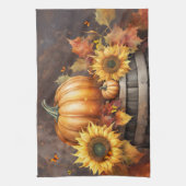 Thanksgiving Autumn Fall Foliage Leaves Theedoek (Verticaal)