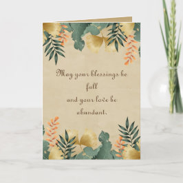 Thanksgiving Autumn Fall Vintage Card Kaart