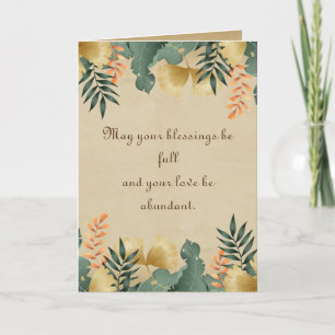 Thanksgiving Autumn Fall Vintage Card Kaart