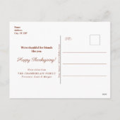 Thanksgiving Autumn Fine Art Holiday Briefkaart (Achterkant)