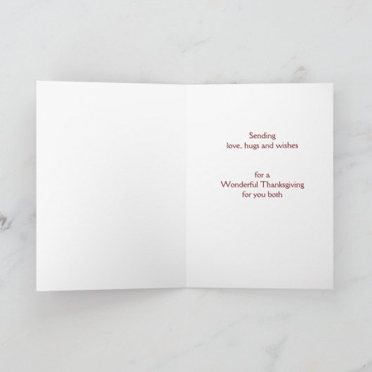 Thanksgiving Autumn Forest Fox Animal Art Mapa Feestdagen Kaart (Binnen)