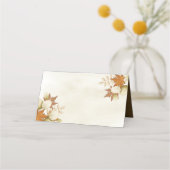 Thanksgiving Autumn Greenery Herfst Foliage Elegan Plaatskaartje (Voorkant)