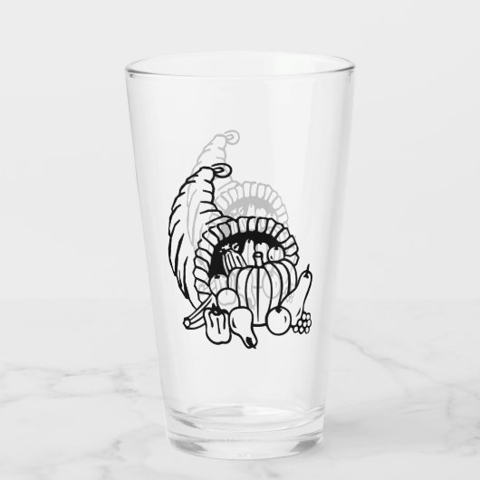 THANKSGIVING AUTUMN HARVEST GLAS (Achterkant)