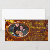 Thanksgiving Autumn Photo Card, aangepaste begroet Feestdagenkaart (Voorkant / Achterkant)