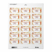 Thanksgiving Autumn verlaat zakelijk retouradres Etiket (Full Sheet)