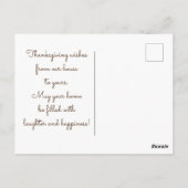 Thanksgiving Autumn Wordart Colorful Typografie Briefkaart (Achterkant)