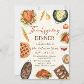 Thanksgiving avondeten met pompoen in Turkije Kaart (Voorkant)