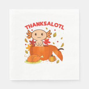 Thanksgiving Axolotl Thanksalotl Salamander Turkij Servet