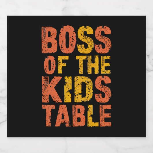 Thanksgiving baas van de Kinder Tafel Turkije Dag Bier Etiket (Enkel label)