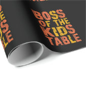 Thanksgiving baas van de Kinder Tafel Turkije Dag Cadeaupapier (Rol Hoek)