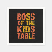 Thanksgiving baas van de Kinder Tafel Turkije Dag Servet (Voorkant)