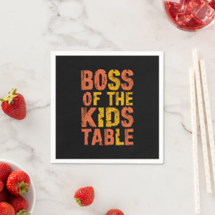 Thanksgiving Baas Van De Kinderen Tafel Turkey Day Servet