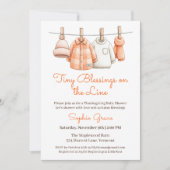 Thanksgiving Baby Shower Boy | Cozy Clothesline Kaart (Voorkant)