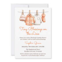 Thanksgiving Baby Shower Boy | Cozy Clothesline