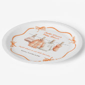 Thanksgiving Baby Shower Boy | Cozy Clothesline Papieren Bordje (Gekanteld)