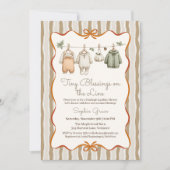 Thanksgiving Baby Shower Girl | Cozy Clothesline Kaart (Voorkant)