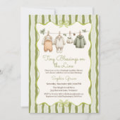 Thanksgiving Baby Shower Girl | Cozy Clothesline Kaart (Voorkant)