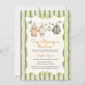 Thanksgiving Baby Shower Girl | Cozy Clothesline Kaart (Voorkant)